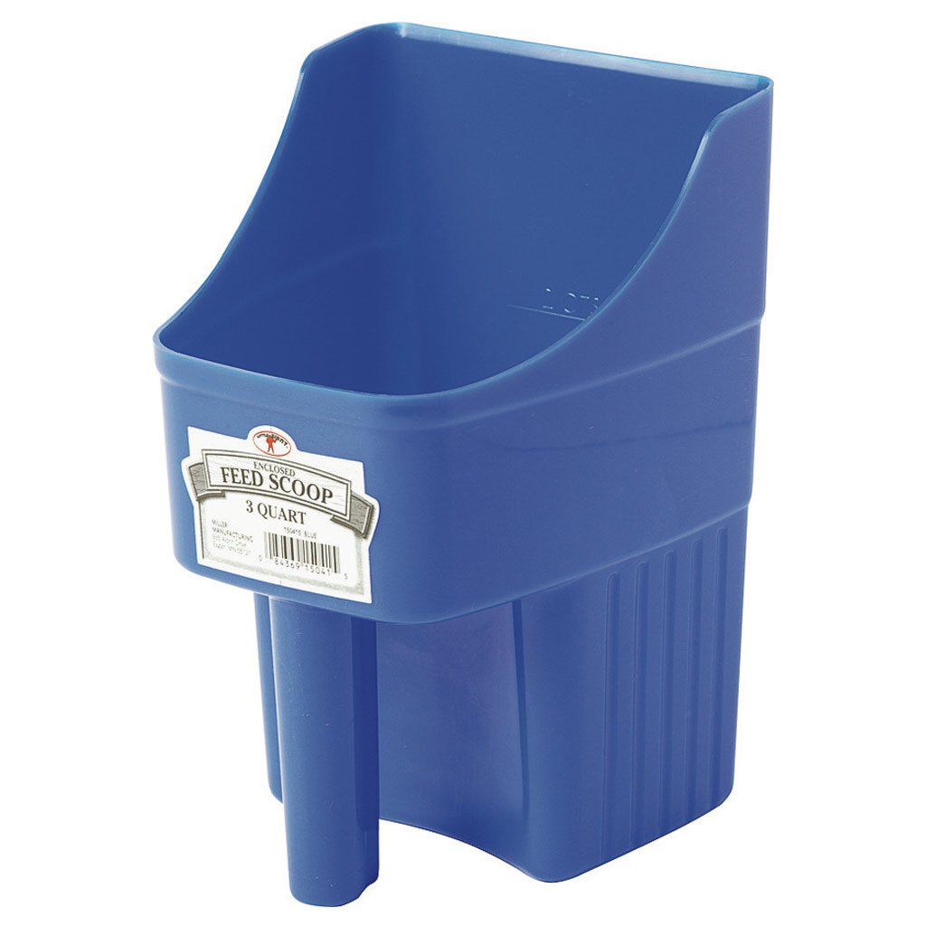 LITTLE GIANT FEED SCOOP W/HANDLE 3QT POLY BLUE (FORM. MILLER)