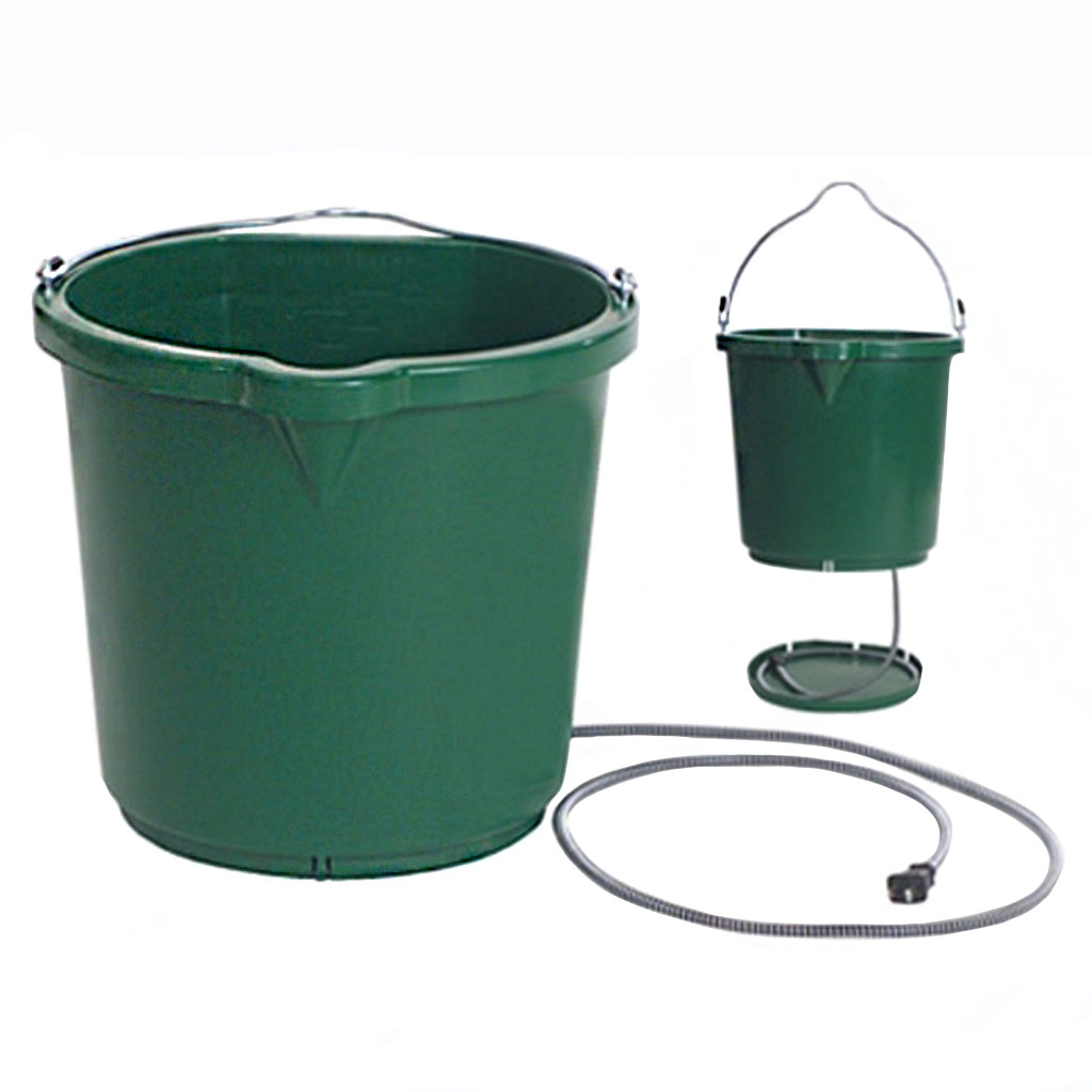 FARM INNOVATORS HEATED PLASTIC FLAT BACK BUCKET 24QT (6GAL)