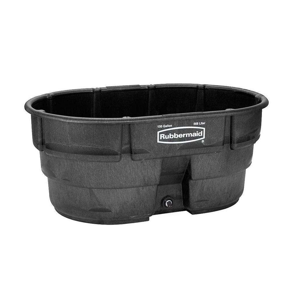 DR - RUBBERMAID STOCK TANK PLASTIC BLK 150GA