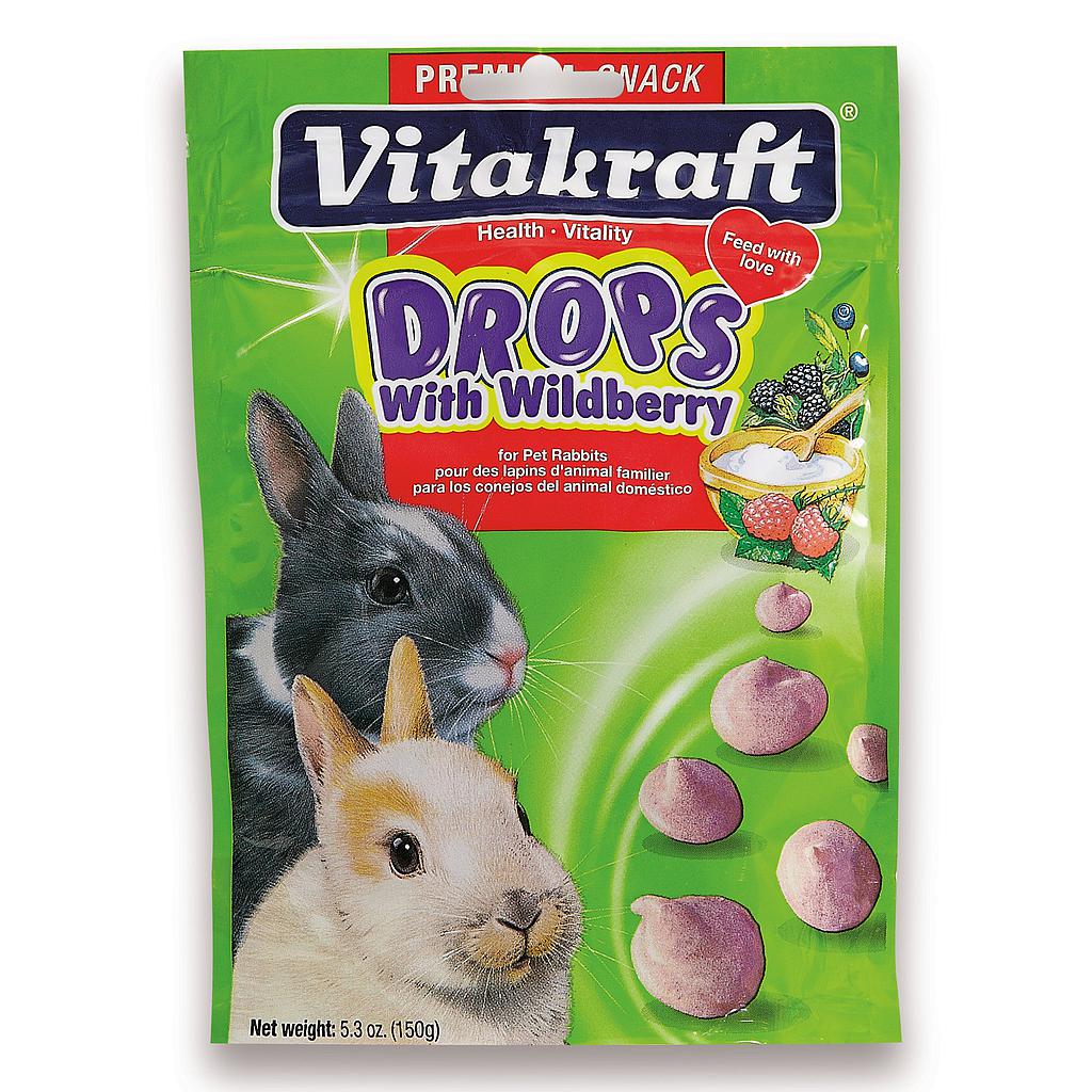 VITAKRAFT RABBIT DROPS WILD BERRY 5.3OZ