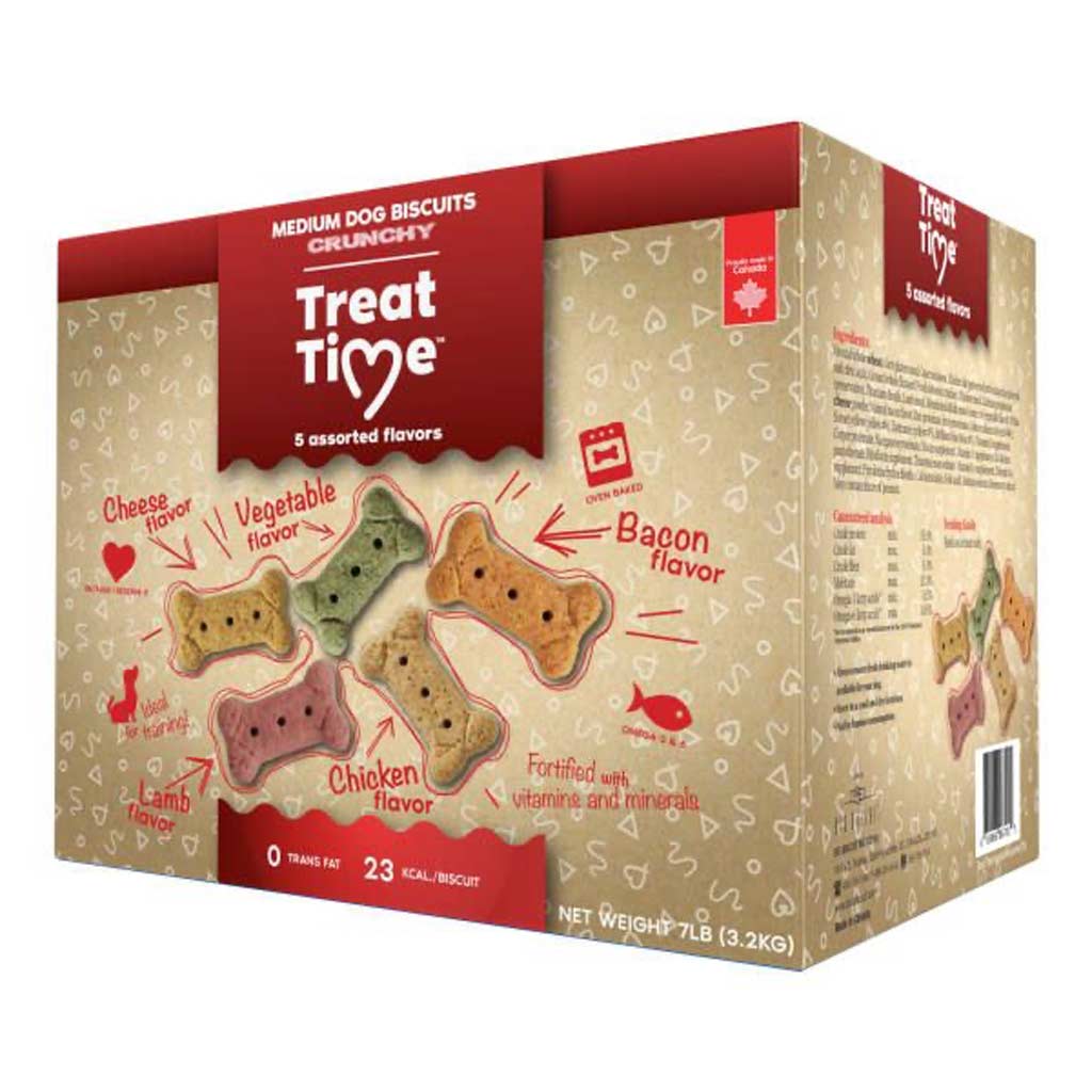 TREAT TIME DOG BISCUITS ASSORTED FLAVOURS MEDIUM 7LB