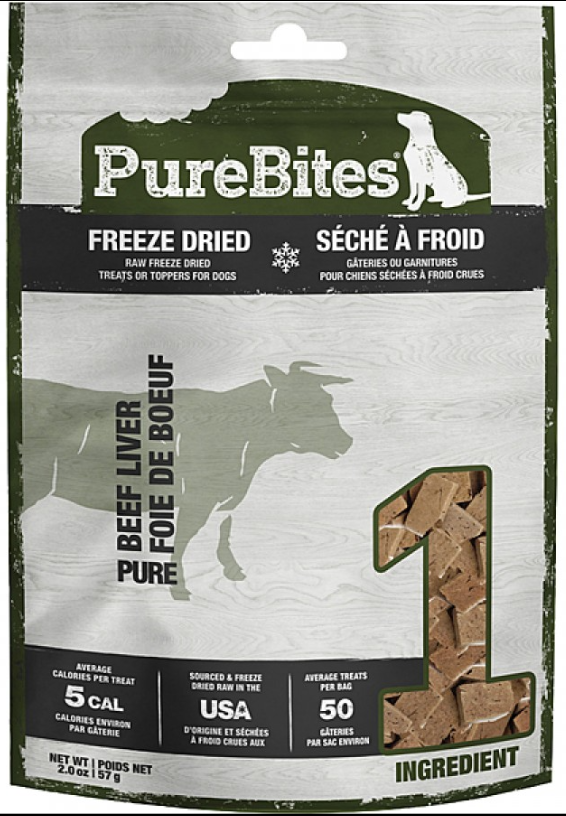 PUREBITES DOG BEEF LIVER 57G