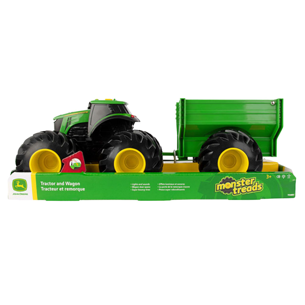 DV - JOHN DEERE 8" MONSTER TREADS TRACTOR W/ WAGON