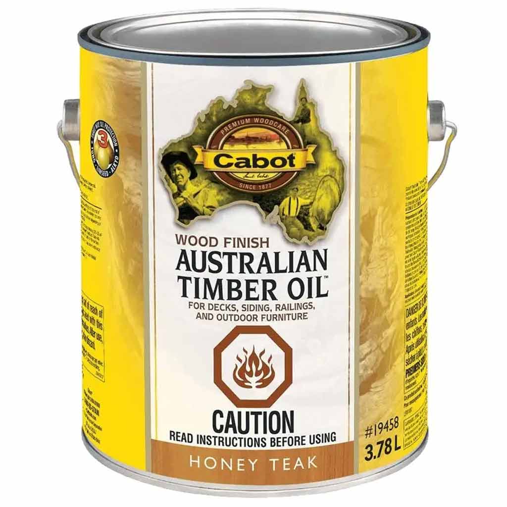 DMB - CABOT WATER REDUCIBLE TIMBER OIL, HONEY TEAK, 3.78L