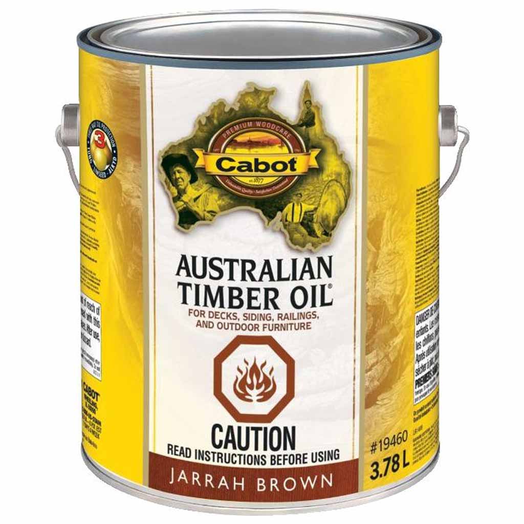 CABOT TIMBER OIL 3.78L, JARRAH BROWN