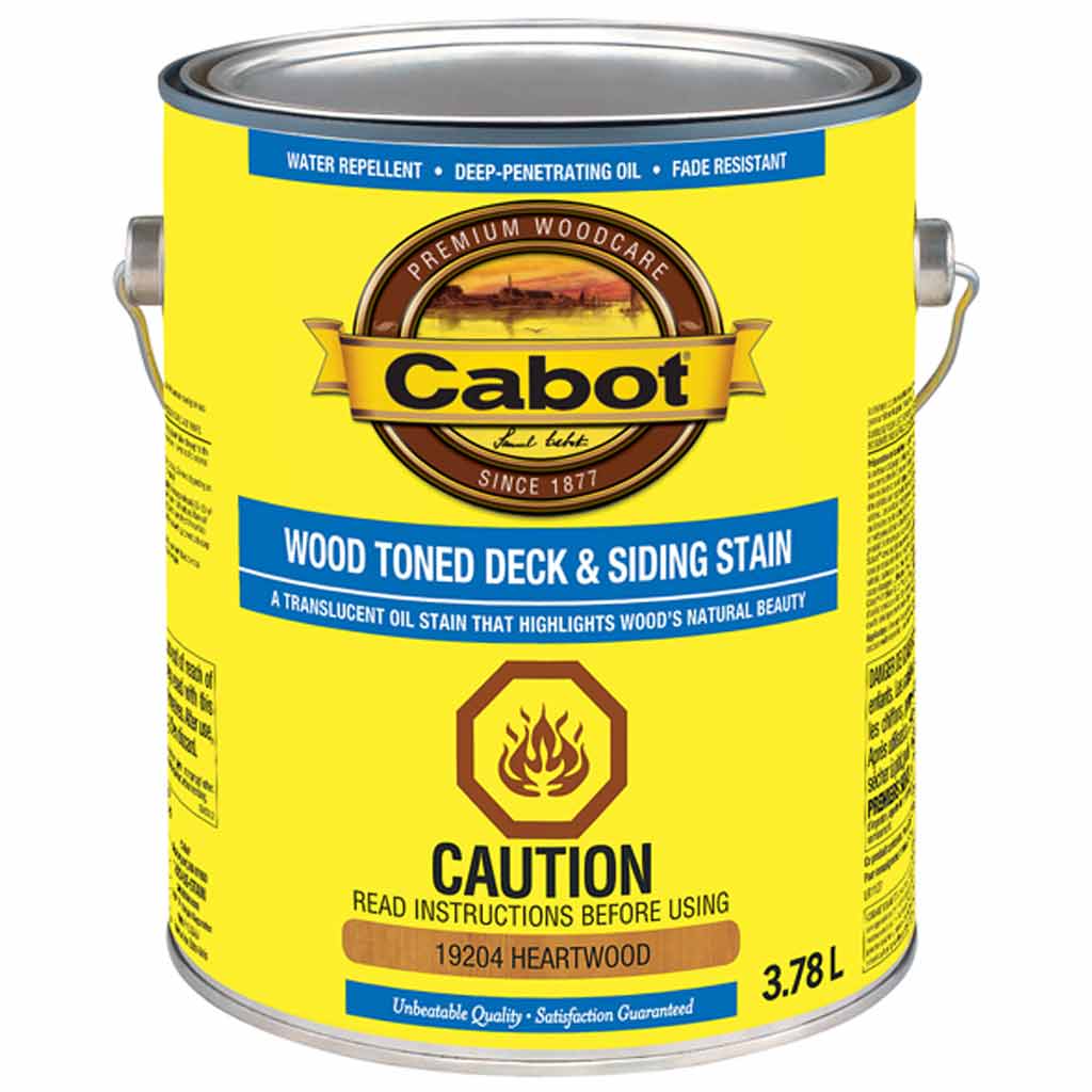 CABOT DECK/SIDING STAIN 3.78L, HEARTWOOD 