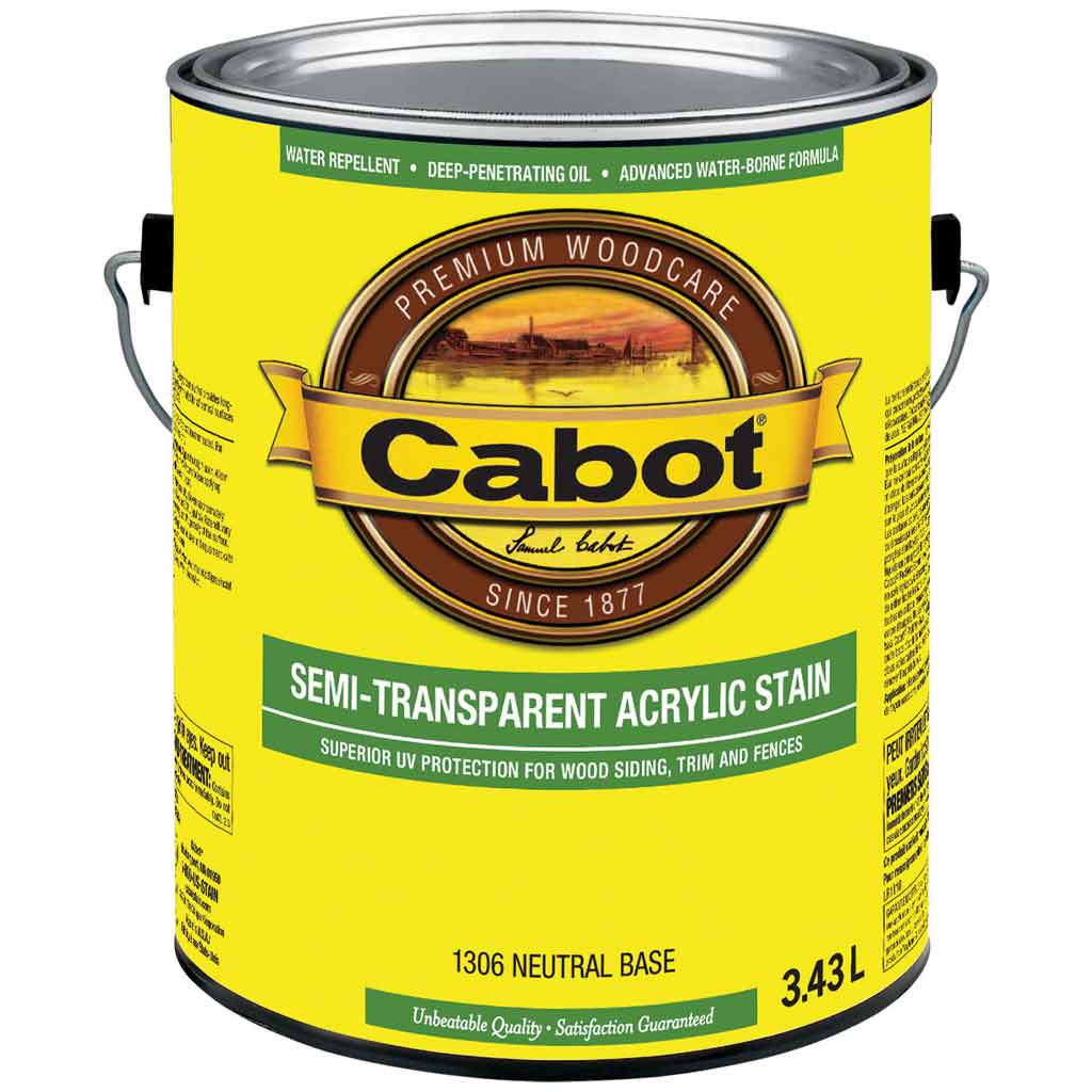 DMB - CABOT DECK AND SIDING SEMI TRANSPARENT STAIN - NEUTRAL 3.43L