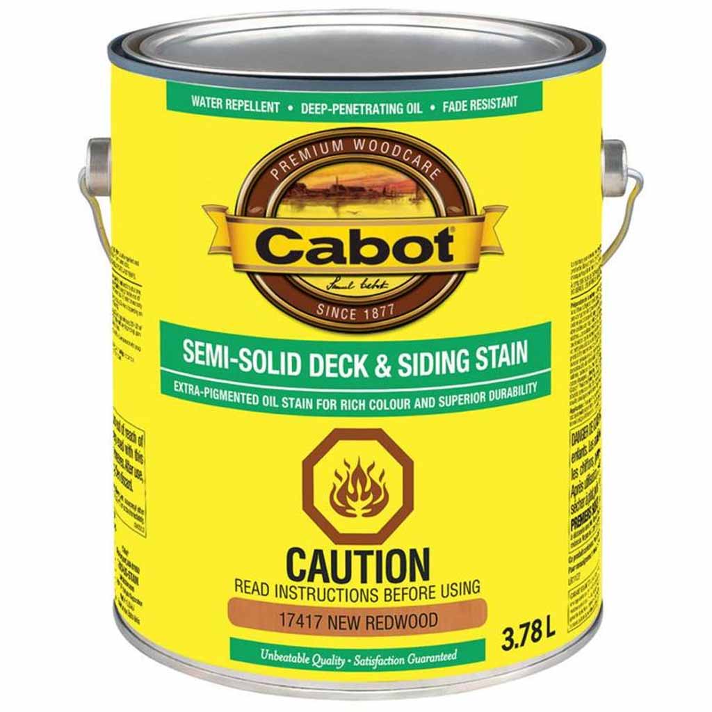 CABOT SEMI-SOLID DECK AND SIDING STAIN RED WOOD 3.43L