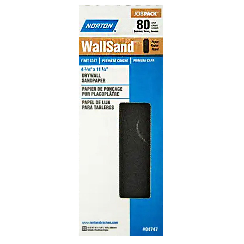 DMB - NORTON SANDING SHEET DRYWALL 80 GRIT 5PK