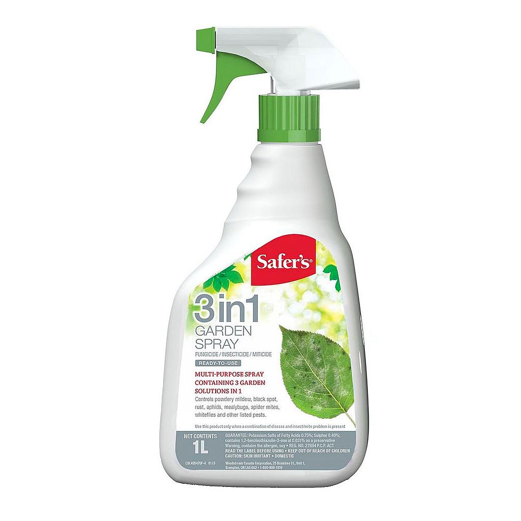 SAFER'S 3 IN 1 GARDEN INSECT SPRAY 1L