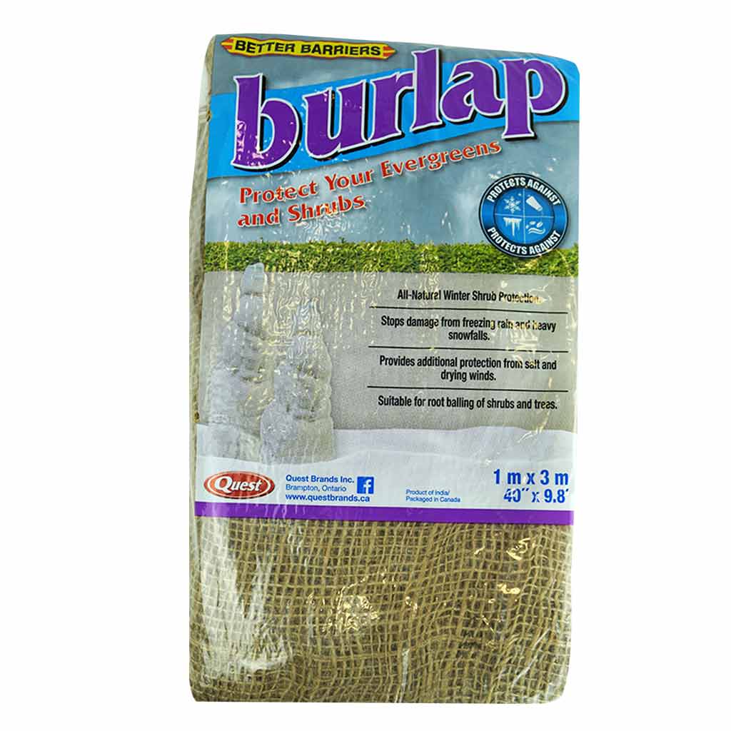 QUEST BURLAP JUTE FIBRE 9.8'X40&quot; FLATPACK BAG