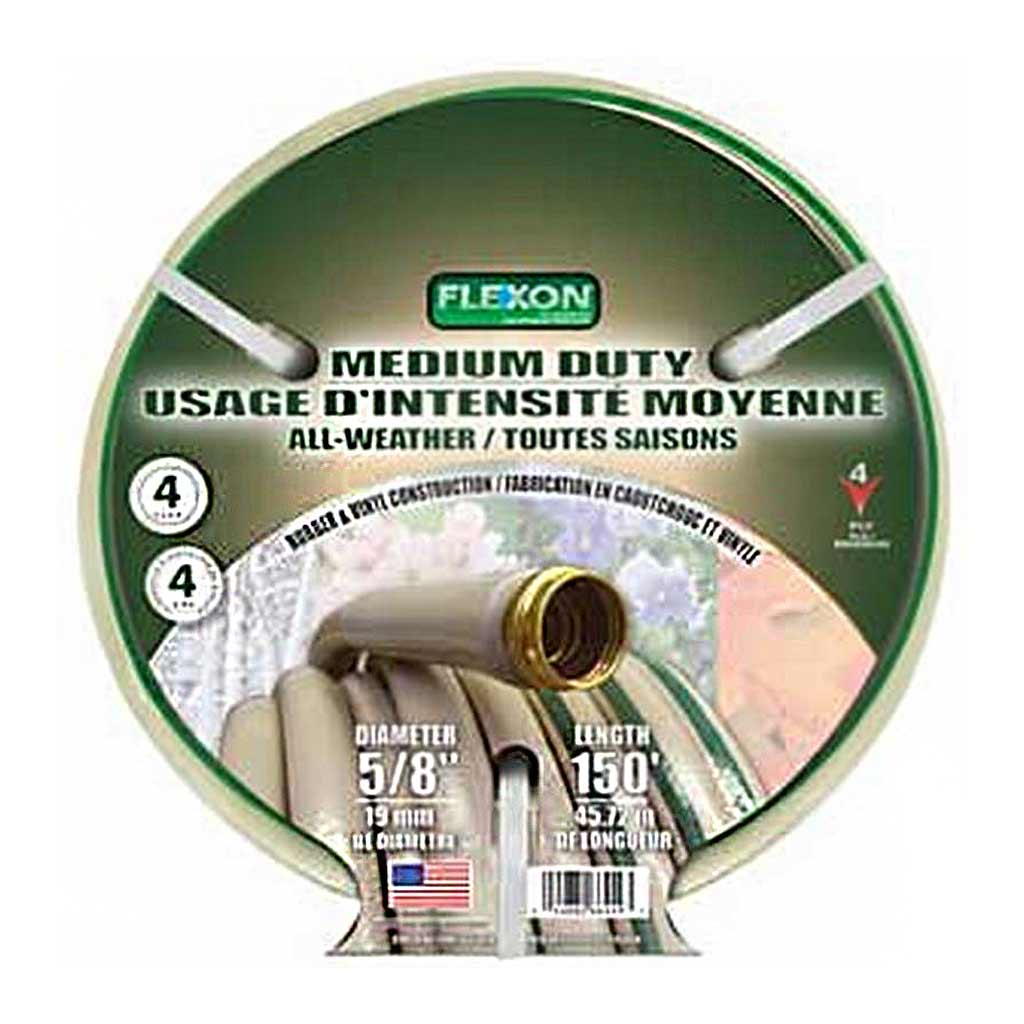 FLEXON GARDEN HOSE MEDIUM DUTY 5/8&quot;X150' BEIGE VINYL FAW58150CN