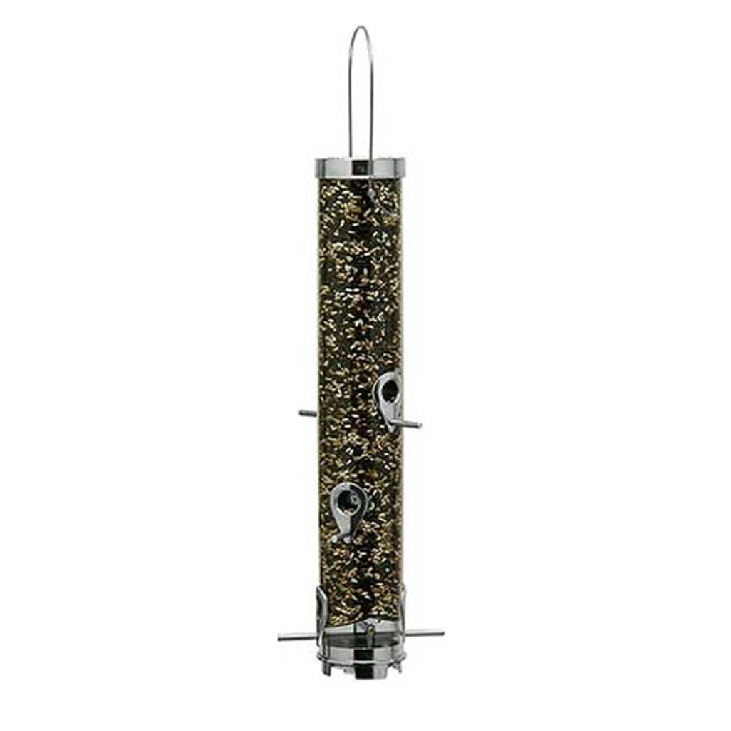 DMB - DROLL YANKEE CLASSIC SUNFLOWER/MIXED SEED FEEDER PEWTER 20&quot; - B-7F 