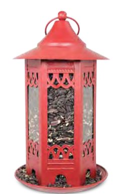 PINEBUSH MIXED SEED DECORATIVE FEEDER RED