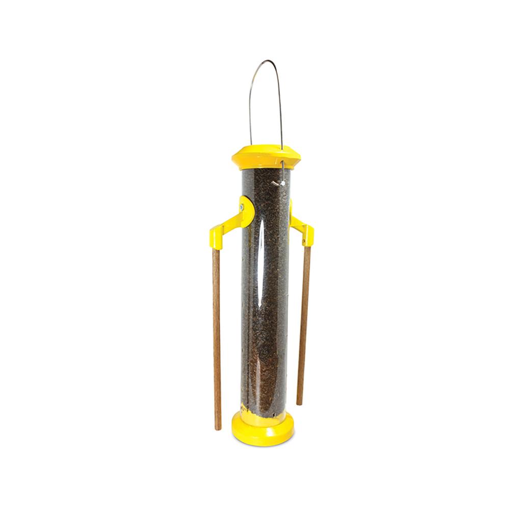 DMB - PINEBUSH WINGFIELD FINCH FEEDER W/ WOOD DOWEL PERCHES 16"