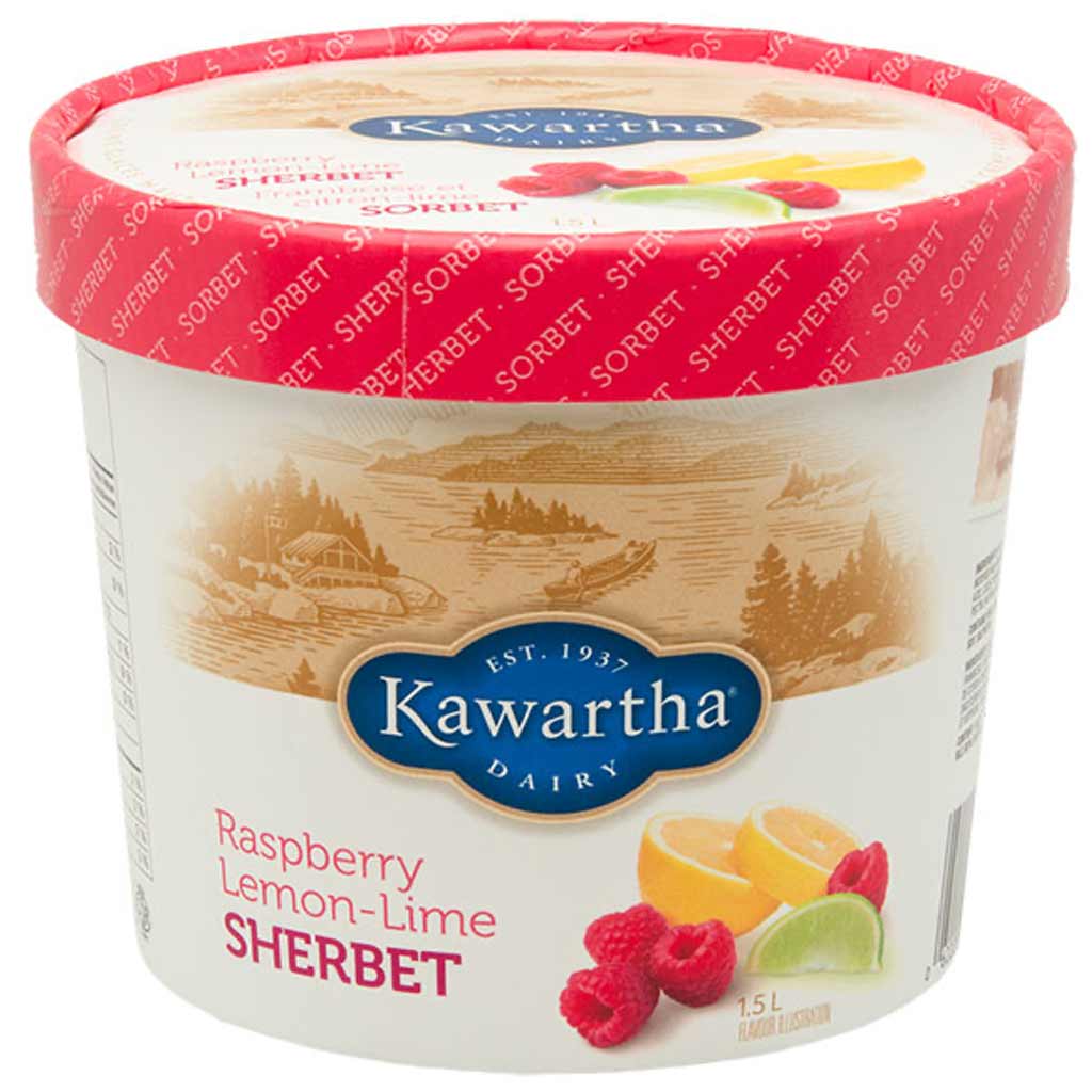 KAWARTHA RASP LEMON LIME SHERBET 1.5L