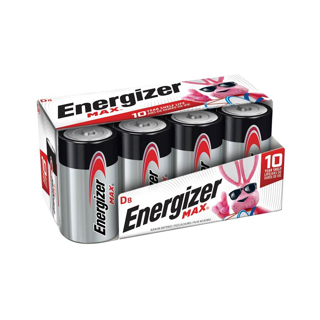 ENERGIZER MAX D BATTERY 8PK