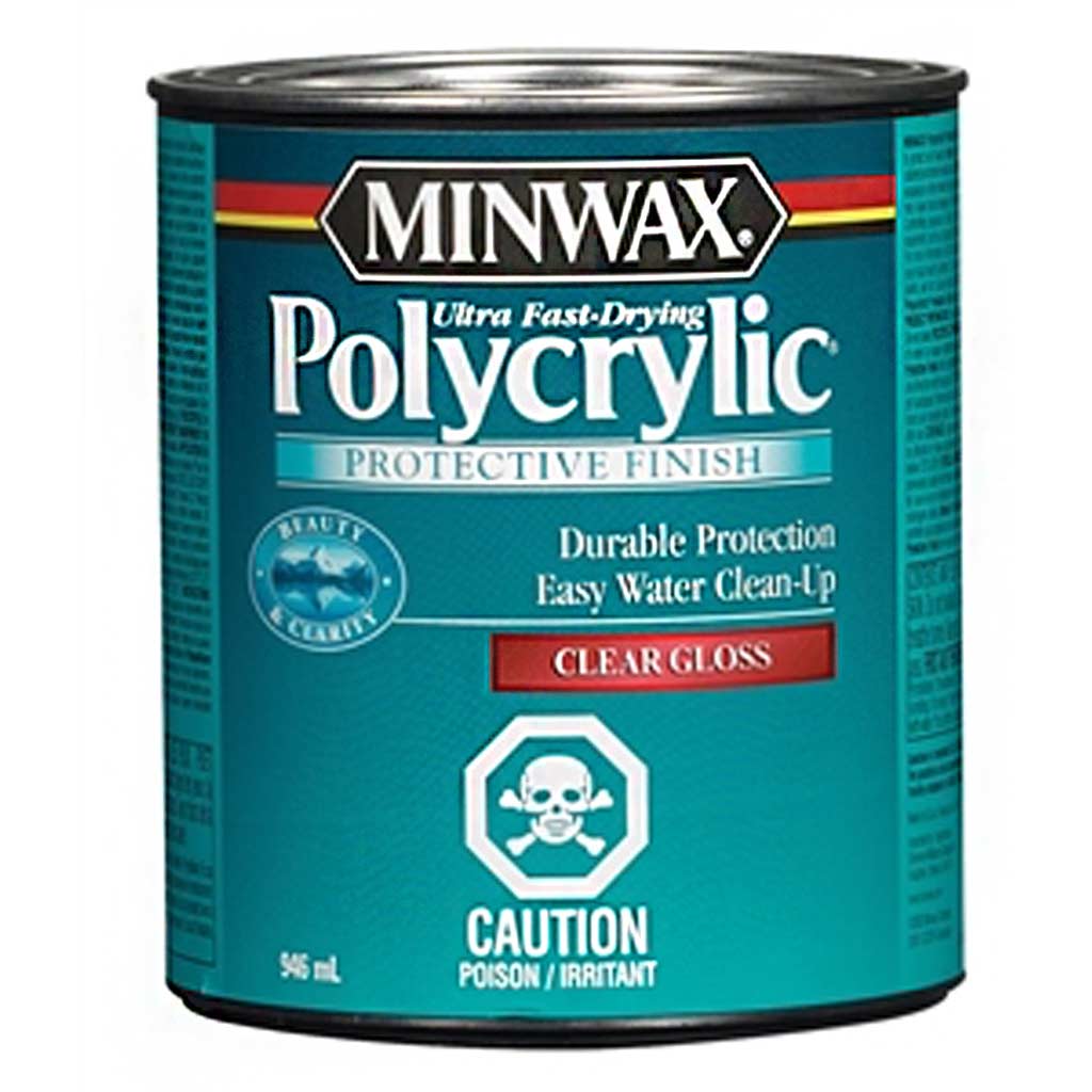 MINWAX POLYCRYLIC CLEAR GLOSS WATER BASED 946ML