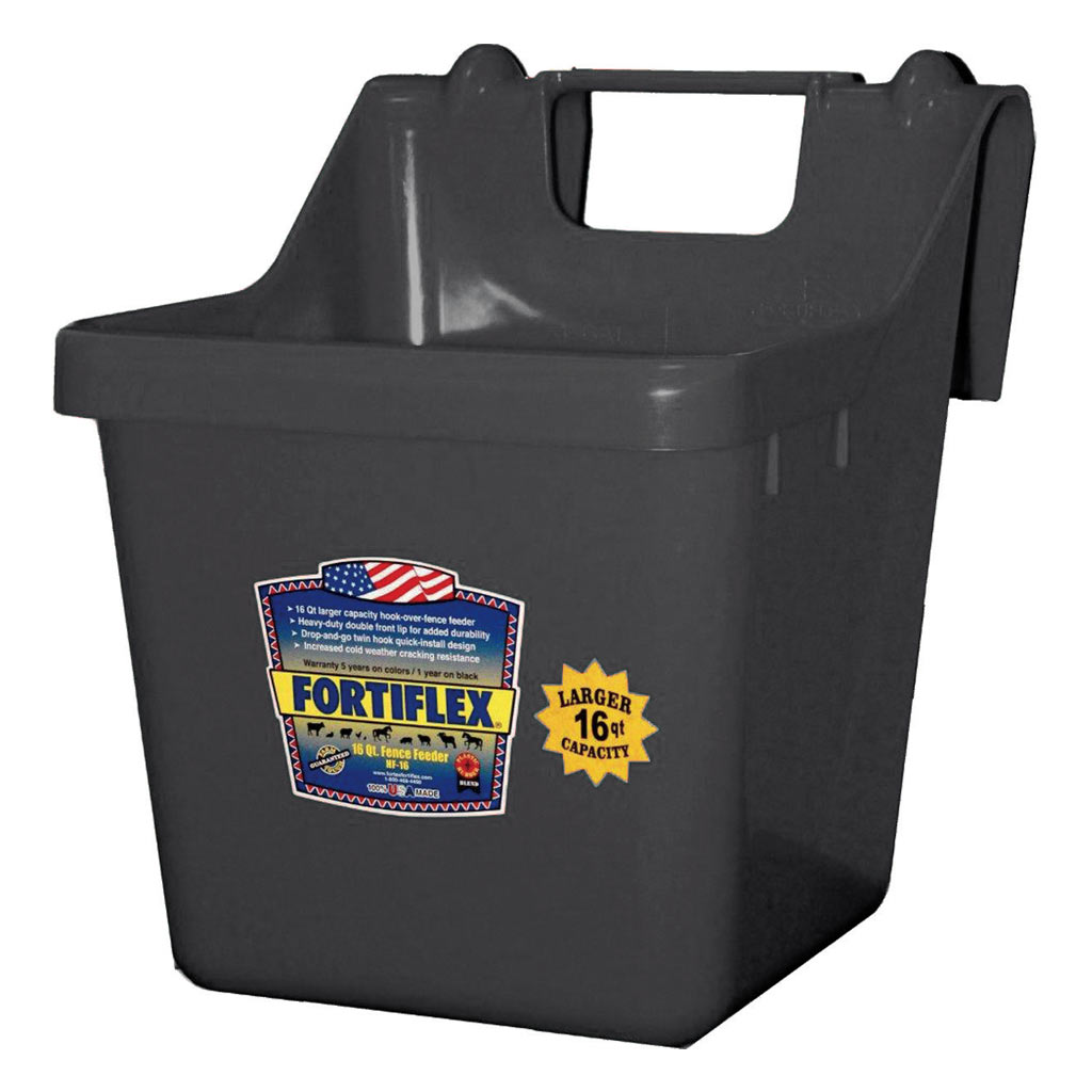 FORTEX BUCKET FEEDER HOOKOVER 16QT BLK