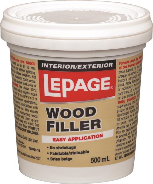 LEPAGE WOOD FILLER INTERIOR/EXTERIOR 500ML