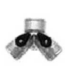 DV - RAINWAVE RW-9312S 2-WAY HOSE CONNECTOR MTL