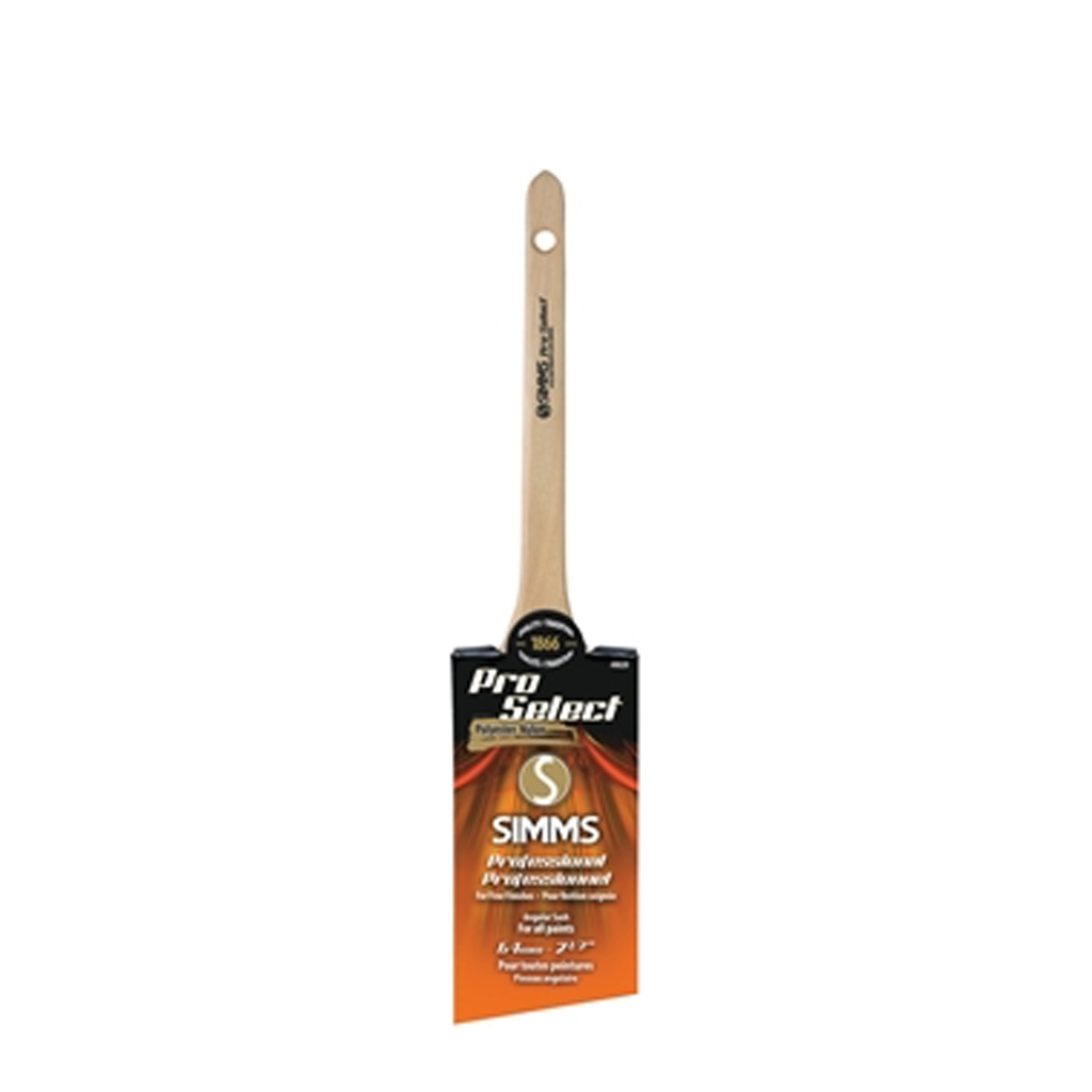 SIMMS PRO-SELECT THIN ANGULAR SASH BRUSH, NYL/POLY BRISTLE, 2-5/8"L X 2-1/2"W