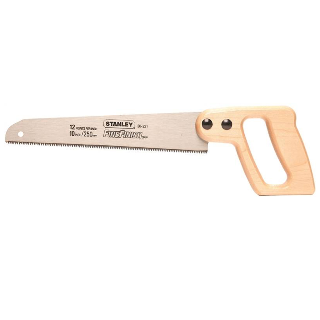 STANLEY SHARPTOOTH HANDSAW 10"X11 TPI HARDWOOD HANDLE 20-221