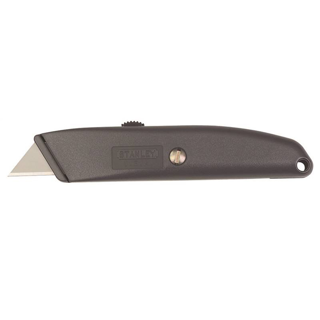 STANLEY UTILITY KNIFE 3&quot; RETRACTABLE CARBON STL BLADE PLASTIC HNDL BLK 10-175