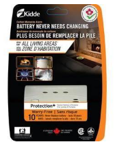 KIDDE CARBON MONOXIDE ALARM 10 YEAR BATTERY (C3010-CA)