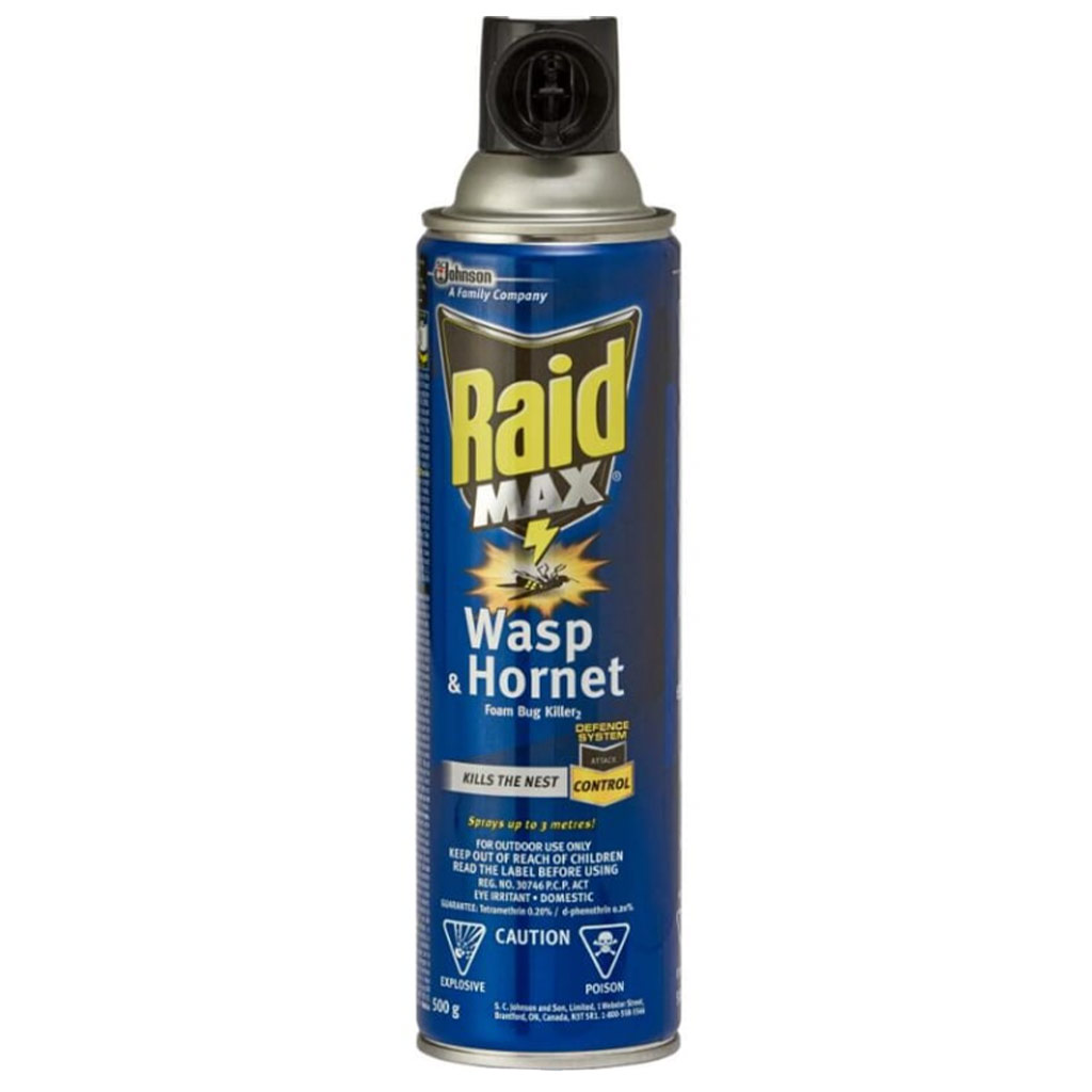 RAID MAX WASP &amp; HORNET KILLER FOAM SPRAY 500G