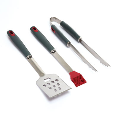 GRILLPRO BBQ TOOLSET 3PC STAINLESS STEEL, RESIN HANDL 40025