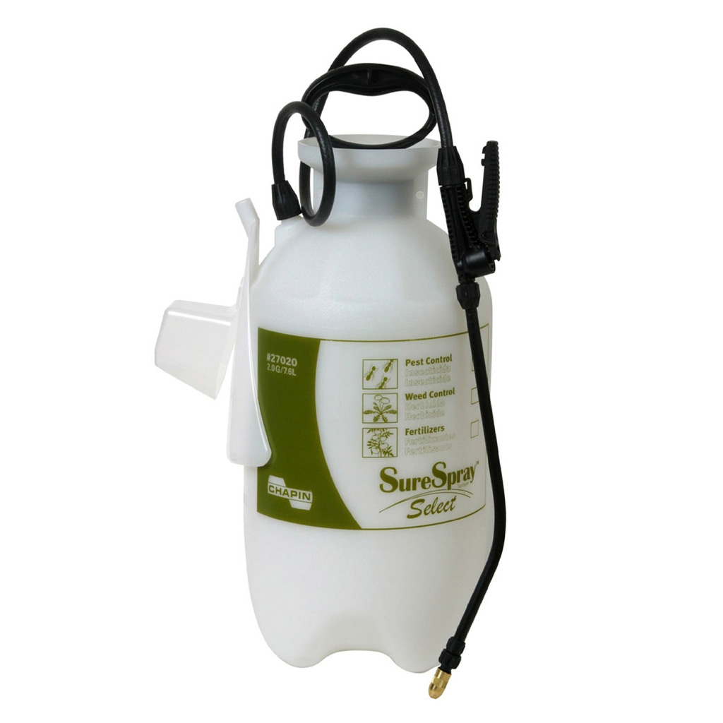 DV - CHAPIN SPRAYER 2GAL SURESPRAY SELECT HANDPUMP POLY W/ BRASS NOZZLE 27020