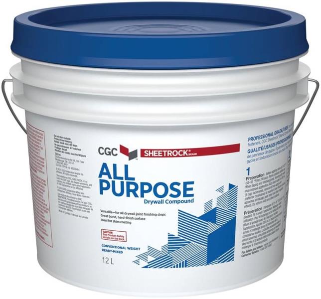 SHEETROCK DRYWALL COMPOUND ALL-PURPOSE OFF-WHITE 12L (381420)