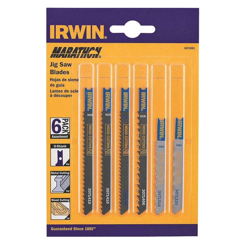 IRWIN MARATHON JIG SAW BLADE SET 6PC