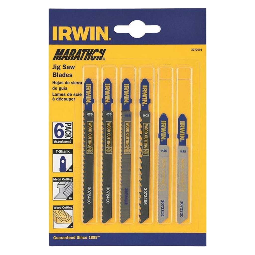 IRWIN MARATHON JIG SAW BLADE SET 6PC