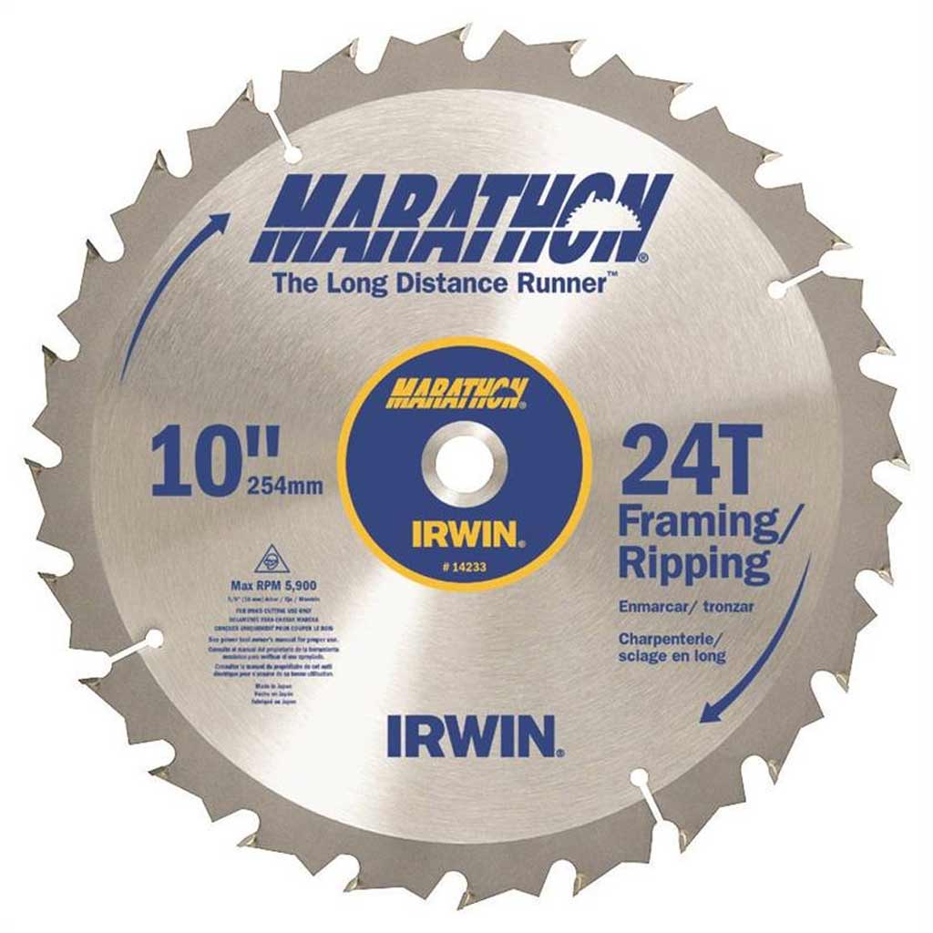 DMB - IRWIN MARATHON TABLE SAW BLADE 10&quot;DIA 24 TEETH