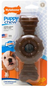 NYLABONE PUPPY CHEW RING BONE CHICKEN PETITE