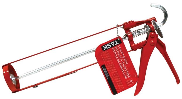 TASK CAULKING GUN 9&quot;L RED T37063