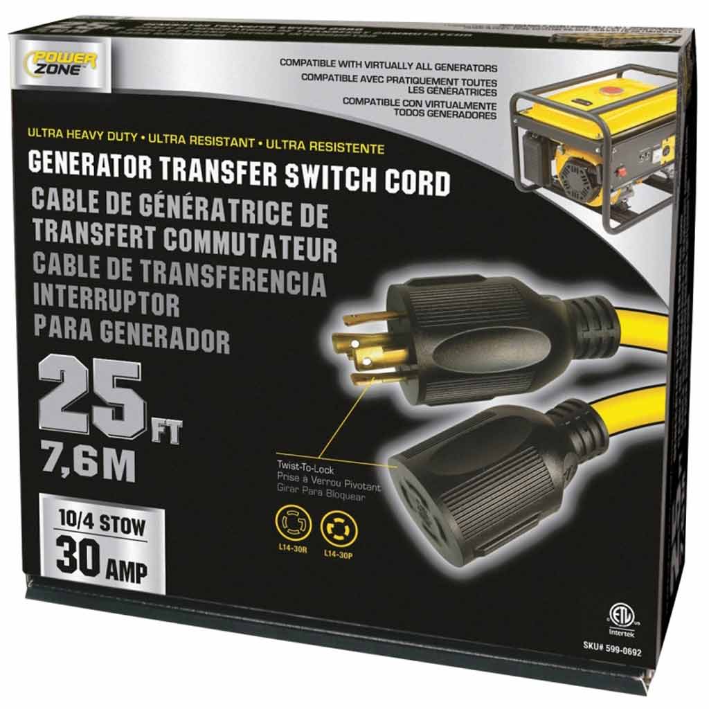 DMB - POWERZONE GENERATOR TRANSFER SWITCH CORD 25'