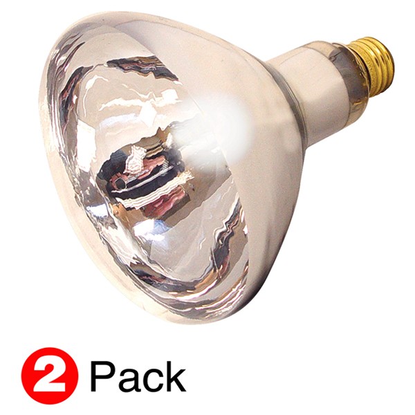 DMB - SATCO 250W HEAT BULB CLEAR 2 PACK 