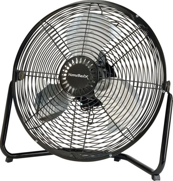 POWERZONE FLOOR FAN 3-SPEED BLK 14"DIA 