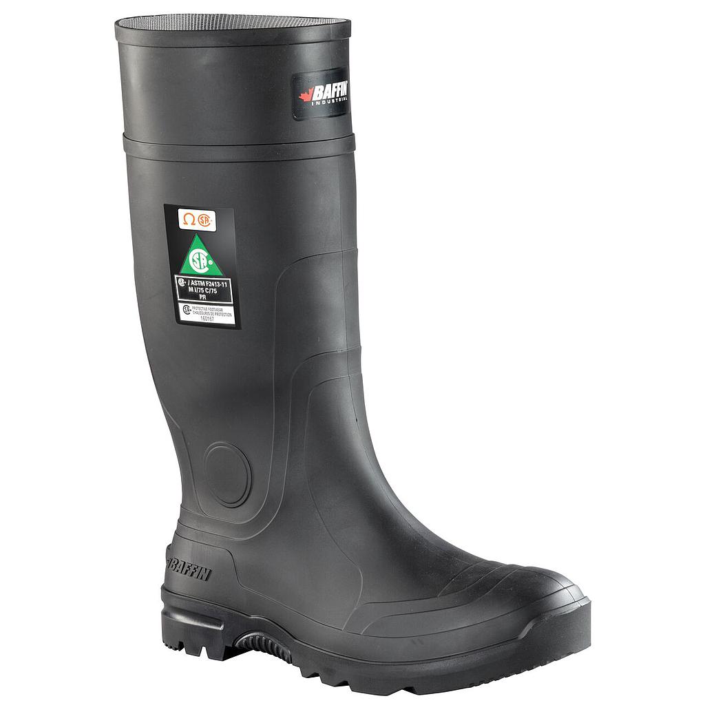 DMB - BAFFIN BLACKHAWK STP RUBBER BOOT BLACK SIZE 8