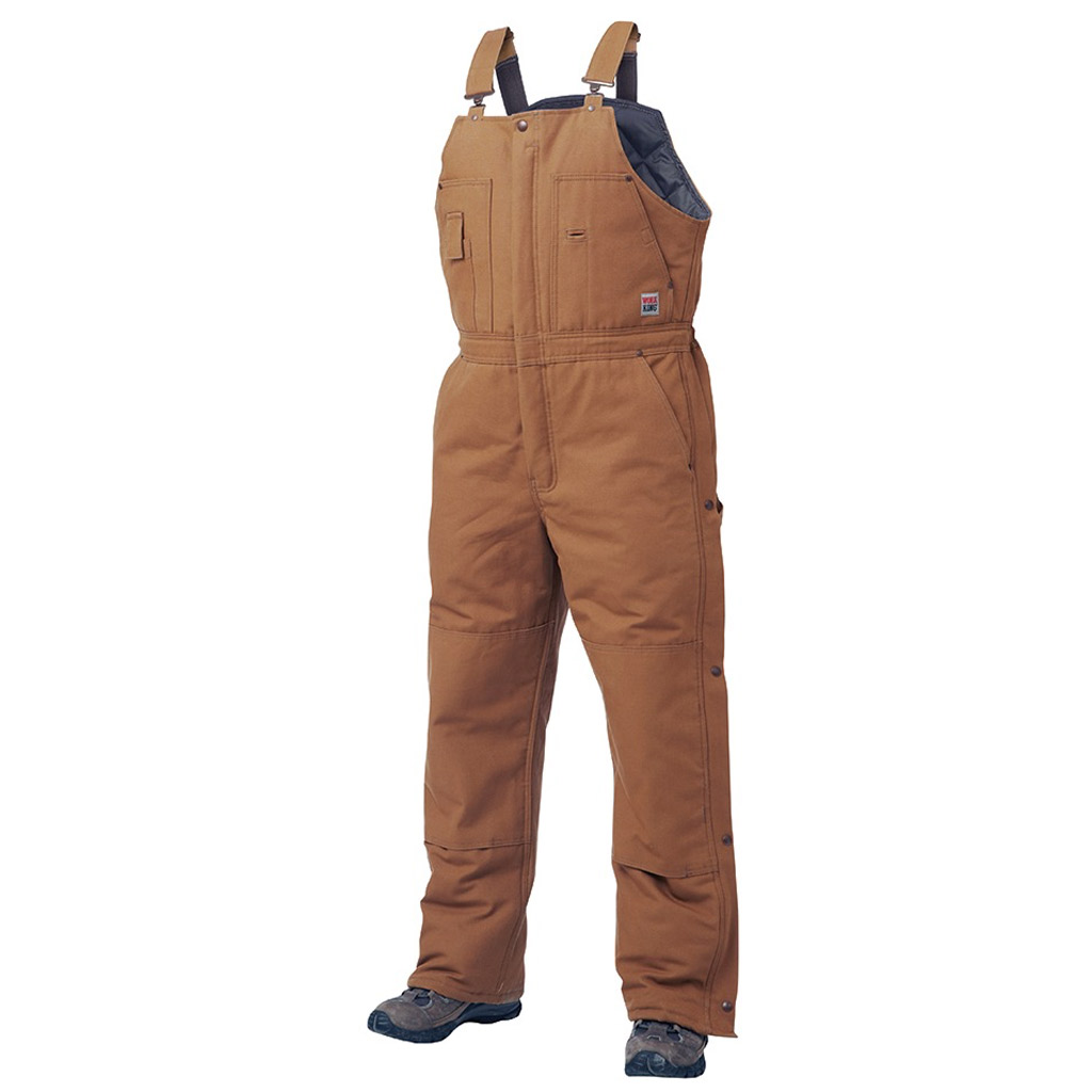 DMB - WORK KING UNLINED BIB OVERALL REG BROWN MED