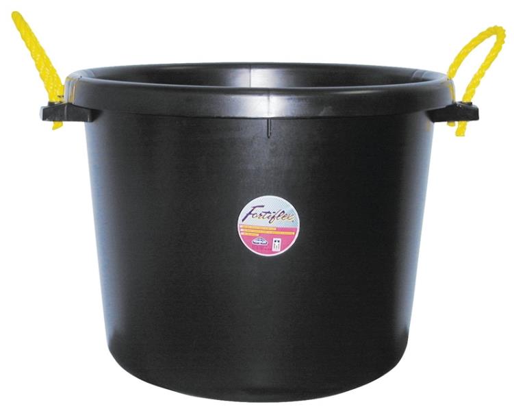 FORTEX BUCKET UTILITY POLY 70QT BLK