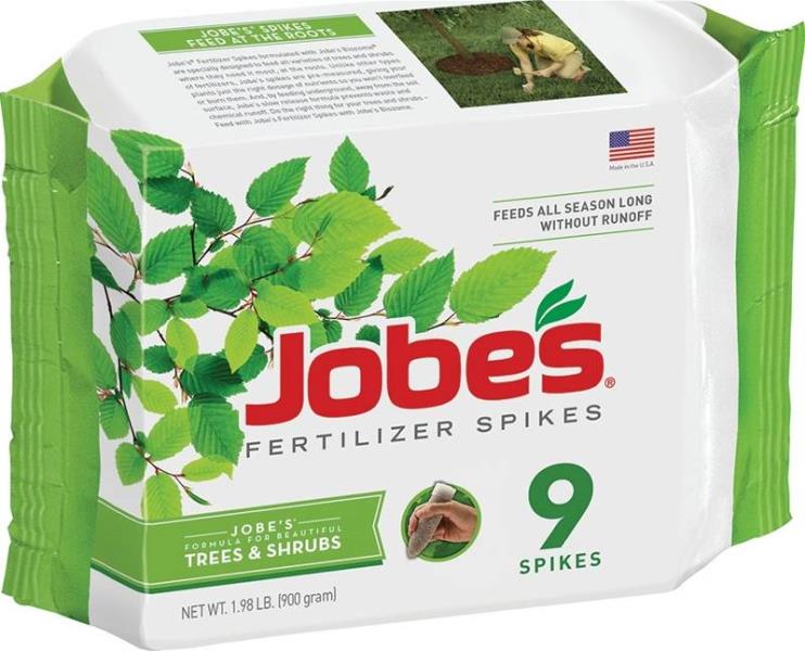 JOBES FERTILIZER SPIKES TREES &amp; SHRUBS (9PK)