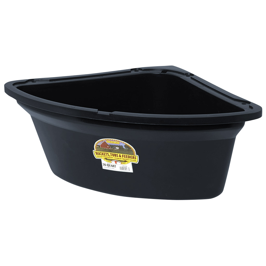 FORTEX FEEDER CORNER POLY 24QT BLK