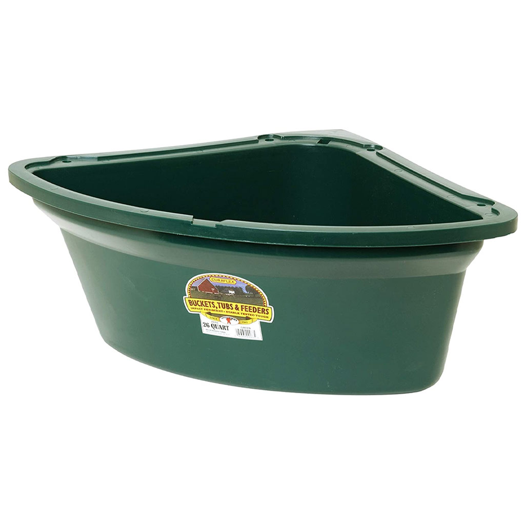 FORTEX FEEDER CORNER POLY 24QT GRN