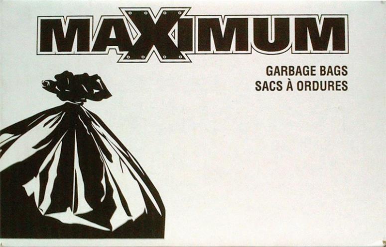 POLYETHICS MAXIMUM INDUSTRIAL GARBAGE BAGS BLACK 35"x50" (100PK)