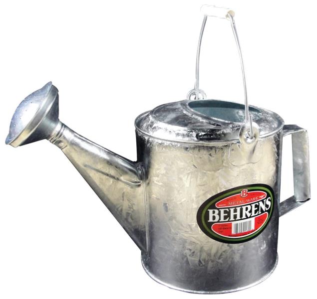 BEHRENS WATERING CAN HOT DIPPED STEEL 1.5GAL W/ WOOD GRIP 206RH