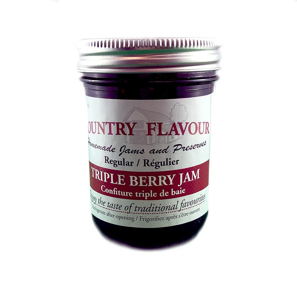 COUNTRY FLAVOUR 250ML TRIPLE BERRY JAM